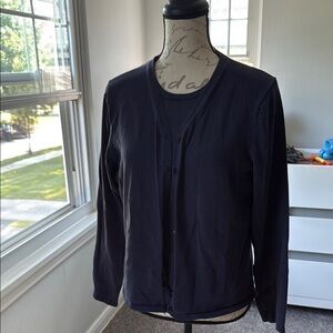 Pendleton Navy 2 piece Button-Up Cardigan and shirt